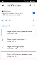 تحديد الموقع الذى يُرسل الإشعارات الإباحية والسيئة تحديد الموقع الذى يُرسل الإشعارات الإباحية والسيئة