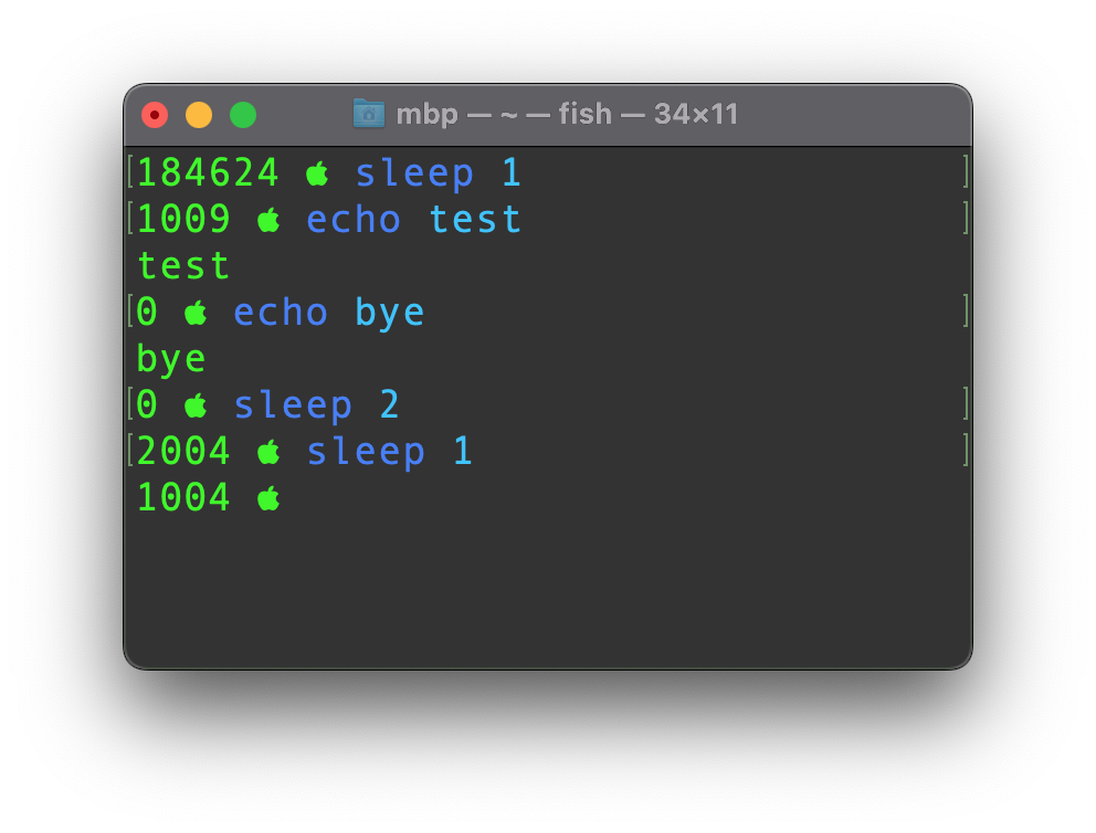 Terminal prompt with elapsed time in Fish script Terminal prompt with elapsed time in Fish script
