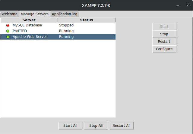 إدارة برنامج الخادم المحلى xampp من الواجهه الرسومية إدارة برنامج الخادم المحلى xampp من الواجهه الرسومية
