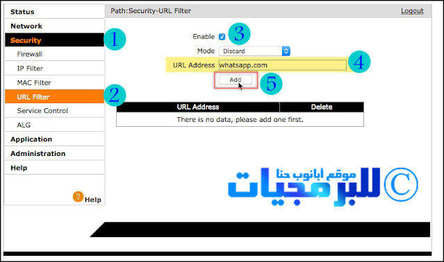 حجب موقع معين من راوتر أورنج Orange DSL router حجب موقع معين من راوتر أورنج Orange DSL router
