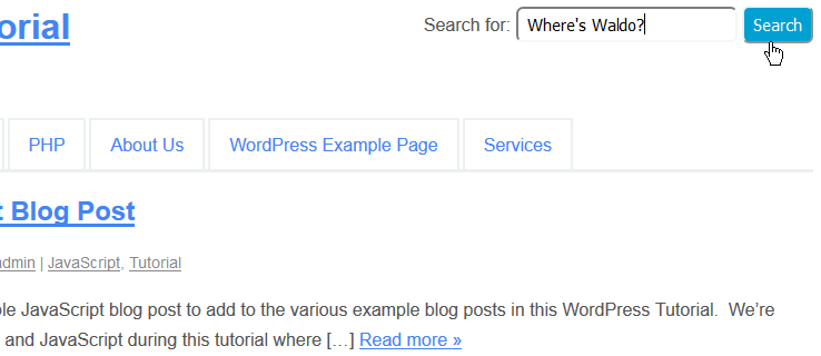 styled WordPress search box styled WordPress search box