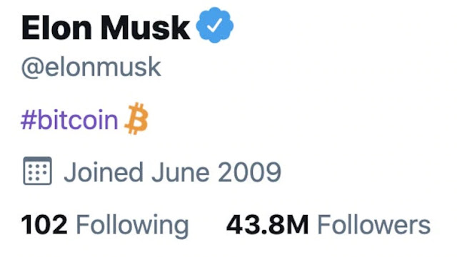 Elon Musk twitter bio is Bitcoin Elon Musk twitter bio is Bitcoin