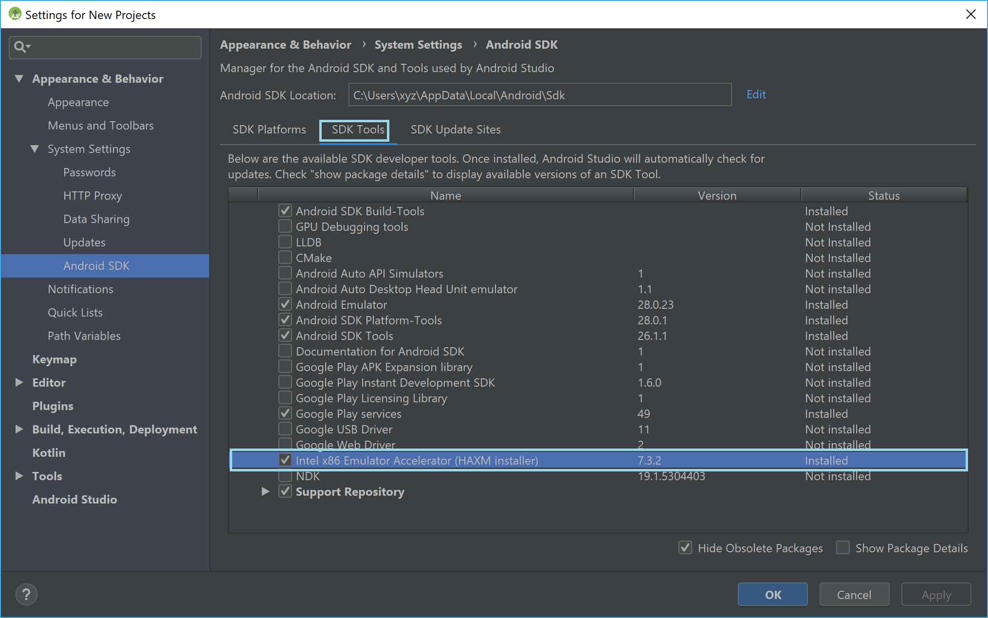 تفعيل خاصية HAXM installer في أندرويد ستوديو تفعيل خاصية HAXM installer في أندرويد ستوديو