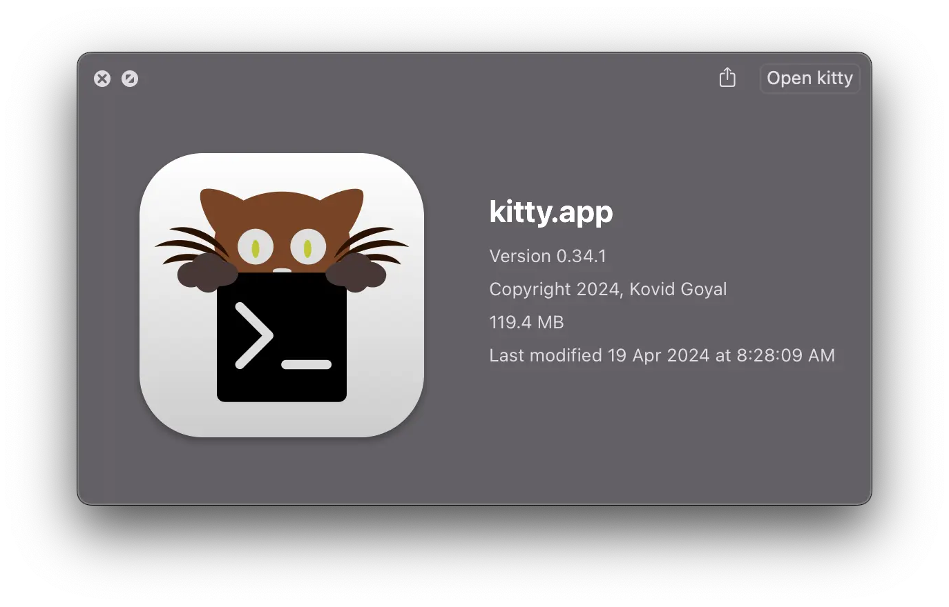 Kitty terminal emulator on macOS Kitty terminal emulator on macOS