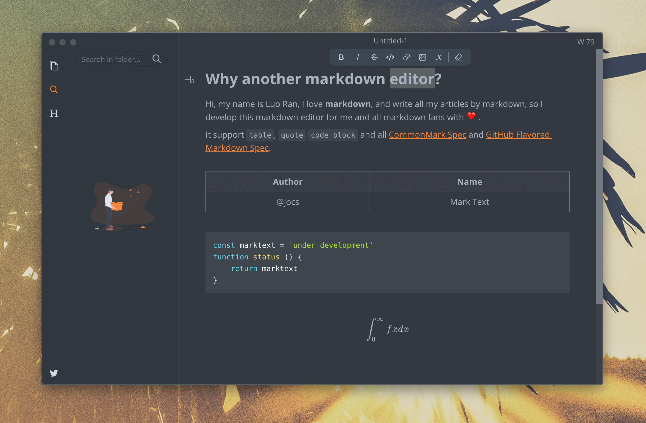 mark text : markdown editor