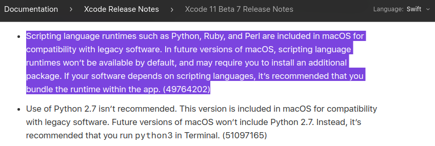 أبل تقرر عدم إضافة ملفات تشغيل الـ scripting languages بشكل افتراضى أبل تقرر عدم إضافة ملفات تشغيل الـ scripting languages بشكل افتراضى