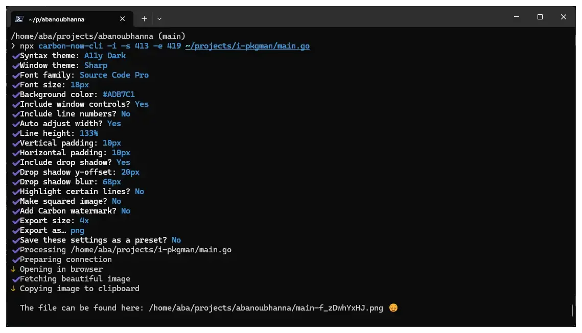 interactive steps for theming image of the code snippet