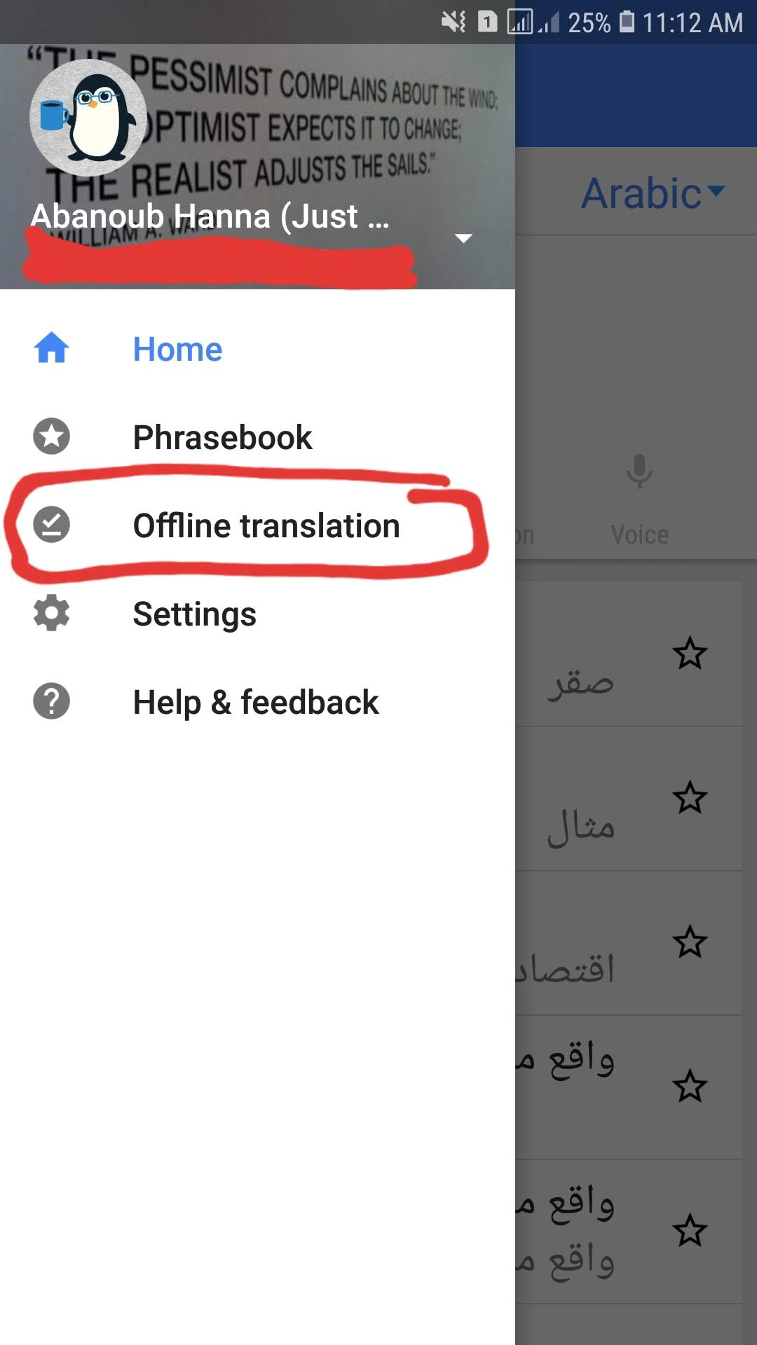 اعدادات الترجمة بدون انترنت فى تطبيق ترجمة جوجل على الأندرويد اعدادات الترجمة بدون انترنت فى تطبيق ترجمة جوجل على الأندرويد