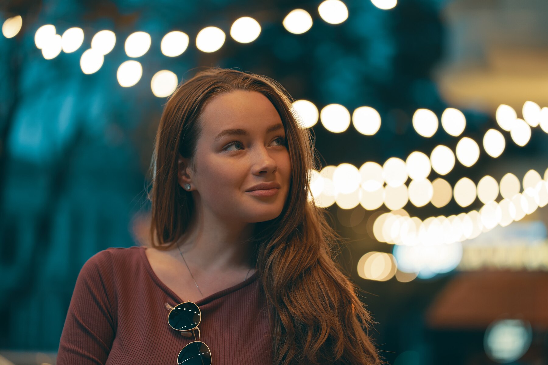 girl portrait with bokeh effect girl portrait with bokeh effect