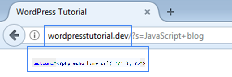 search using get request action search using get request action