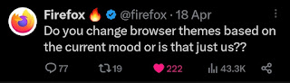 Firefox asks Do you change browser theme? Firefox asks Do you change browser theme?