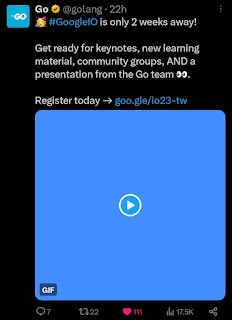 Go reminds people of Google IO Go reminds people of Google IO