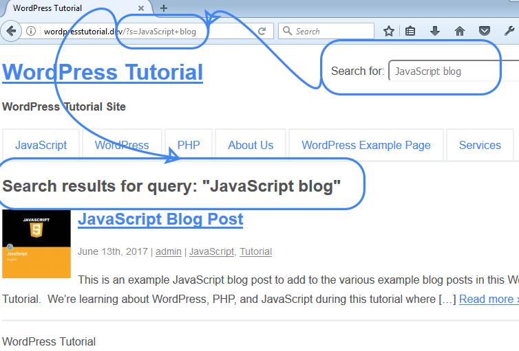 WordPress search cycle of events WordPress search cycle of events