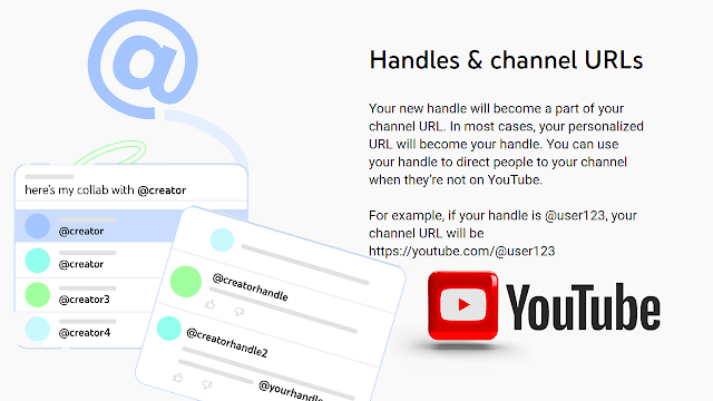 يوتيوب : استخدام @handle بدلاً من اسم الصفحة